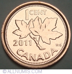 Image #1 of 1 Cent 2011 - non-magnetic