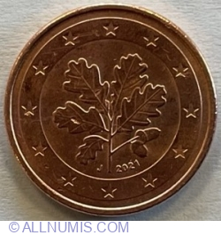 Image #2 of 1 Euro Cent 2021 J