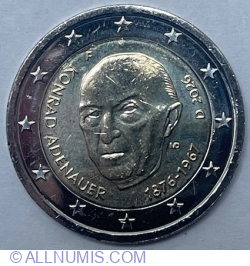 Image #2 of 2 Euro 2026 F - Konrad Adenauer (1876-1967)