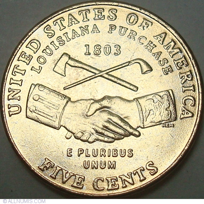 Jefferson Nickel 2004 P Purchase Gold-Plated, Nickel (Five Cents ...