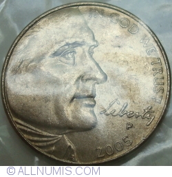 Image #2 of Jefferson Nickel 2005 P Pacific - Altered Coin - Colored
