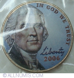 Image #2 of Jefferson Nickel 2006 D Colored