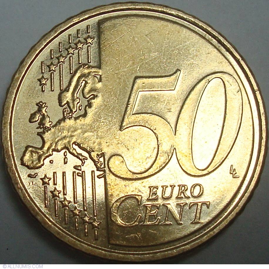 50 евро в рублях. RF 50 Cent Euro монета. 50 Euro Cent 2007. Редкие монеты 50 центов. 50 Центов ц евро.