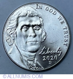 Image #1 of Jefferson Nickel 2020 D