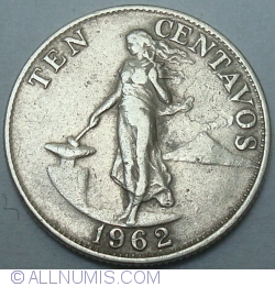Image #1 of 10 Centavos 1962