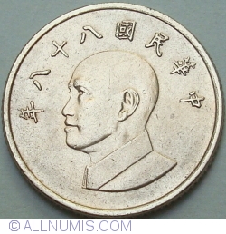 Image #2 of 1 Yuan 1999 (88) (年八十八)