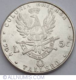 Image #1 of [FALS] 5 Lire 1891 - Masa e mai mică cu 6 grame