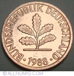 Image #2 of 1 Pfennig 1988 F