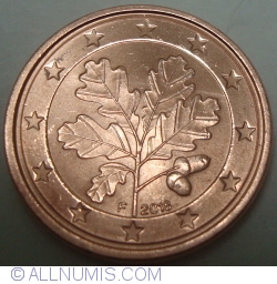 Image #2 of 1 Euro Cent 2018 F