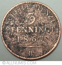 3 Pfennig 1867 B