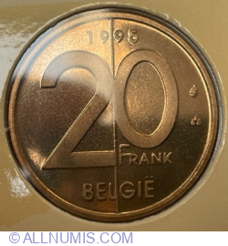 Image #1 of 20 Francs 1995 - (Belgie)