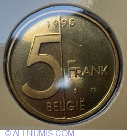 Image #1 of 5 Francs 1995 - (Belgie)