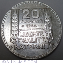 Image #1 of 20 Francs 1934
