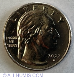 Image #2 of Quarter Dollar 2022 D - George Washington - Wilma Mankiller