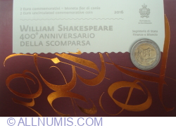 2 Euro 2016 - Aniversarea de 400 de ani de la moartea lui William Shakespeare