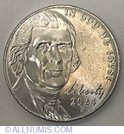 Jefferson Nickel 2024 D
