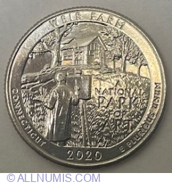 Quarter Dollar 2020 D - Weir Farm National Historic Site, Connecticut