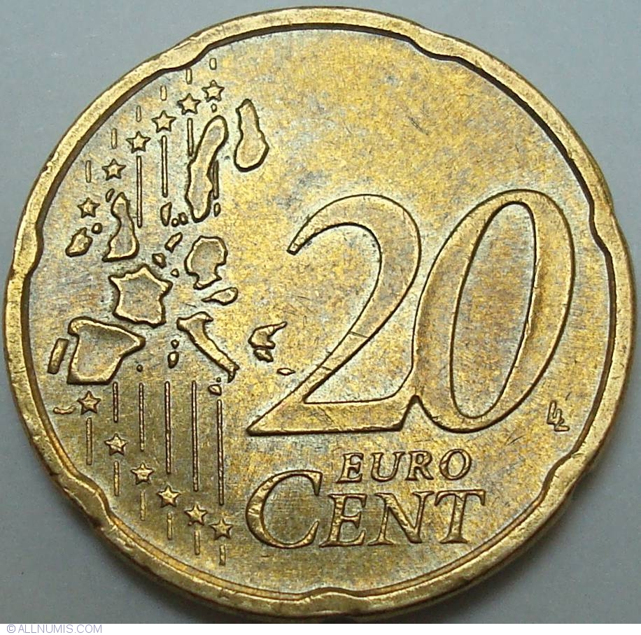 2001 20 euro cent coin value