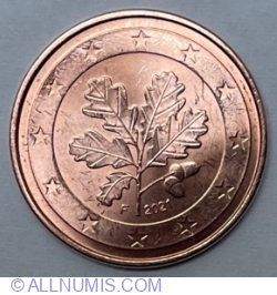 Image #2 of 5 Euro Cent 2021 F