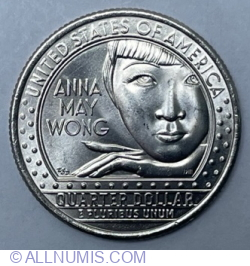 Image #1 of Quarter Dollar 2022 P - Anna May Wong