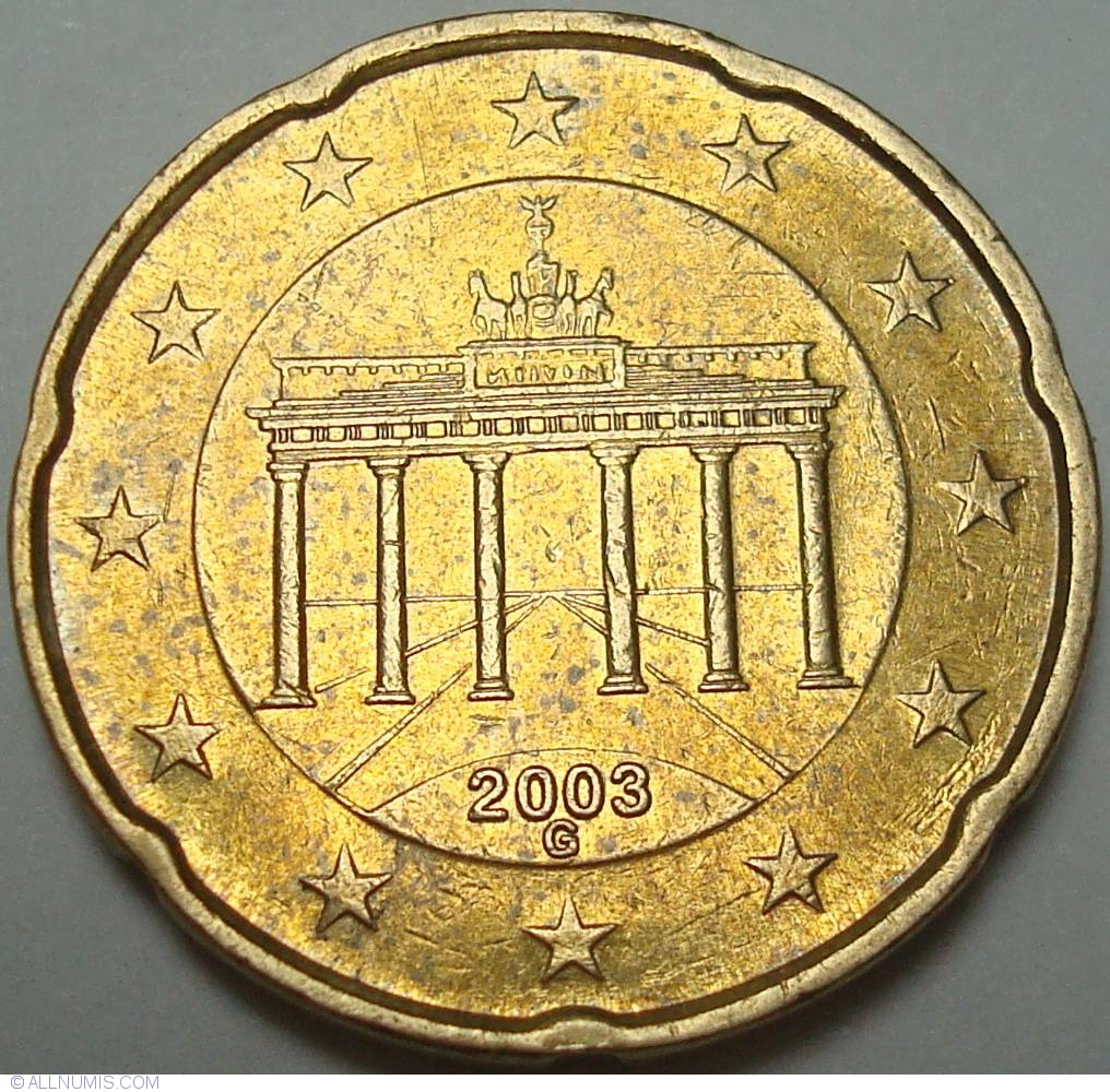 20 Euro Cent 2003 G Euro 2002 present Germany Coin 29208