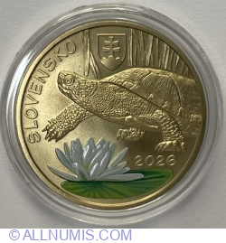 5 Euro 2026 - Fauna and Flora in Slovakia - European Pond Turtle