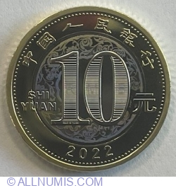 10 Yuan 2022 - Zodiac chinezesc - Anul Tigrului (Shenyang Mint)