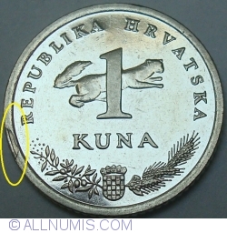 Image #1 of [EROARE] 1 Kuna 2009 - eroare de batere - surplus de material