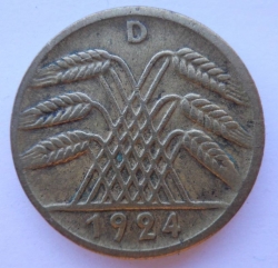 Image #2 of 5 Reichspfennig 1924 D