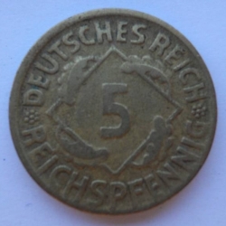 5 Reichspfennig 1924 D