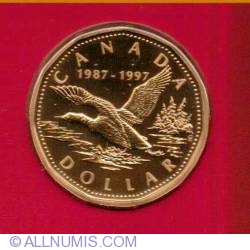 Image #2 of 1 Dollar 1997 - Loon Dollar 10th Anniversary