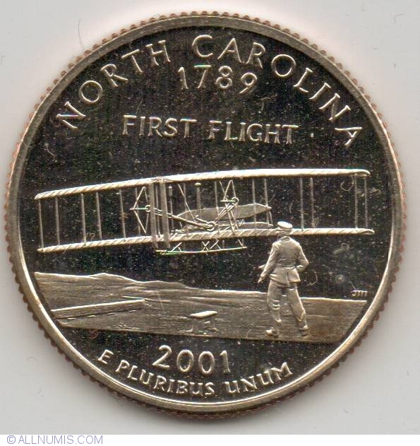 State Quarter 2001 S - North Carolina, Quarter, 50 State Series (1999 ...