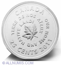 Image #2 of 25 Cents 2011 - Our Home and Native Land Canada