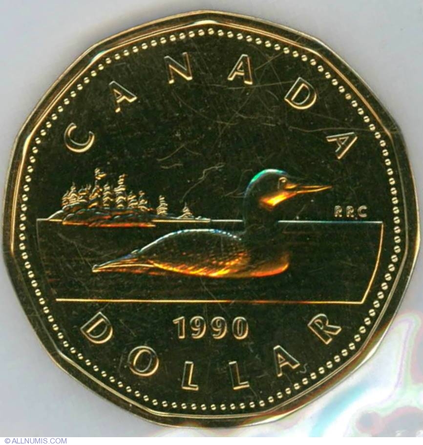 1 Dollar 1990 Elizabeth II 1953 present Canada Coin 11167