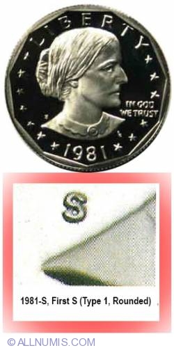 Image #1 of Anthony Dollar 1981 S - Type I