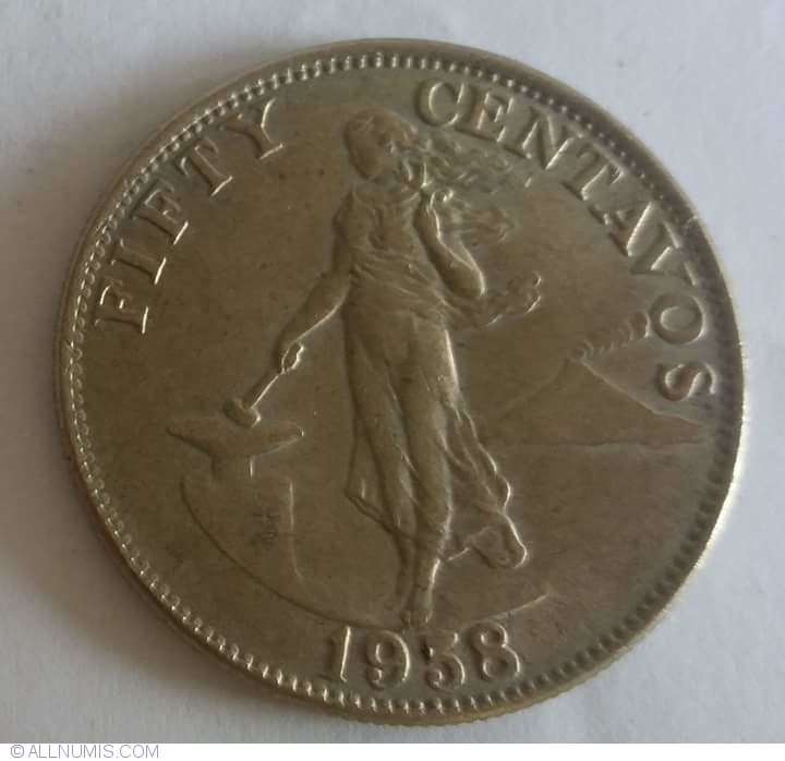 50 Centavos 1958, Republica (1946-1960) - Filipine - Monedă - 42178