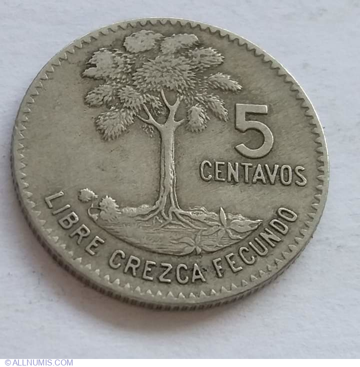 5 Centavos 1966, Republic (1961-1970) - Guatemala - Coin - 45311
