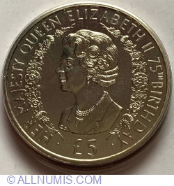 5 Pounds 2001 - 75th Anniversary of the Birth of Queen Elizabeth II