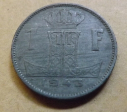 Image #2 of 1 Franc 1943 (Belgie - Belgique)