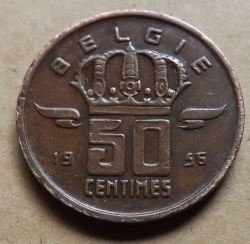 50 Centimes 1956 (Belgie)