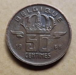 50 Centimes 1968 (Belgique)