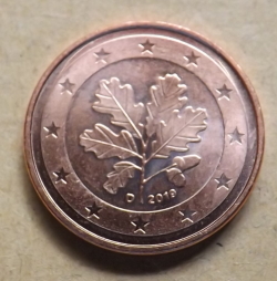 Image #2 of 1 Euro Cent 2019 D