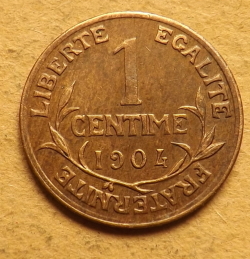 Image #2 of 1 Centime 1904