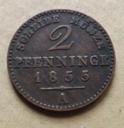 Image #1 of 2  Pfenninge 1855 A