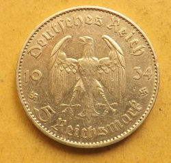 5 Reichsmark 1934 J