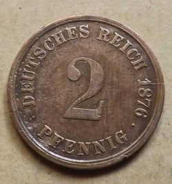 2 Pfennig 1876 D