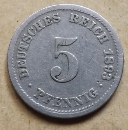 5 Pfennig 1893 D