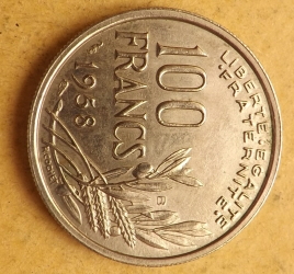 Image #2 of 100 Francs 1958 B