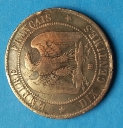 10 Centimes 1855 BB (Anchor)
