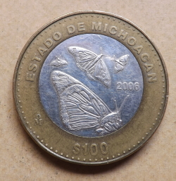 Image #2 of 100 Pesos 2006 - Michoacan - 180th Anniversary of Federation